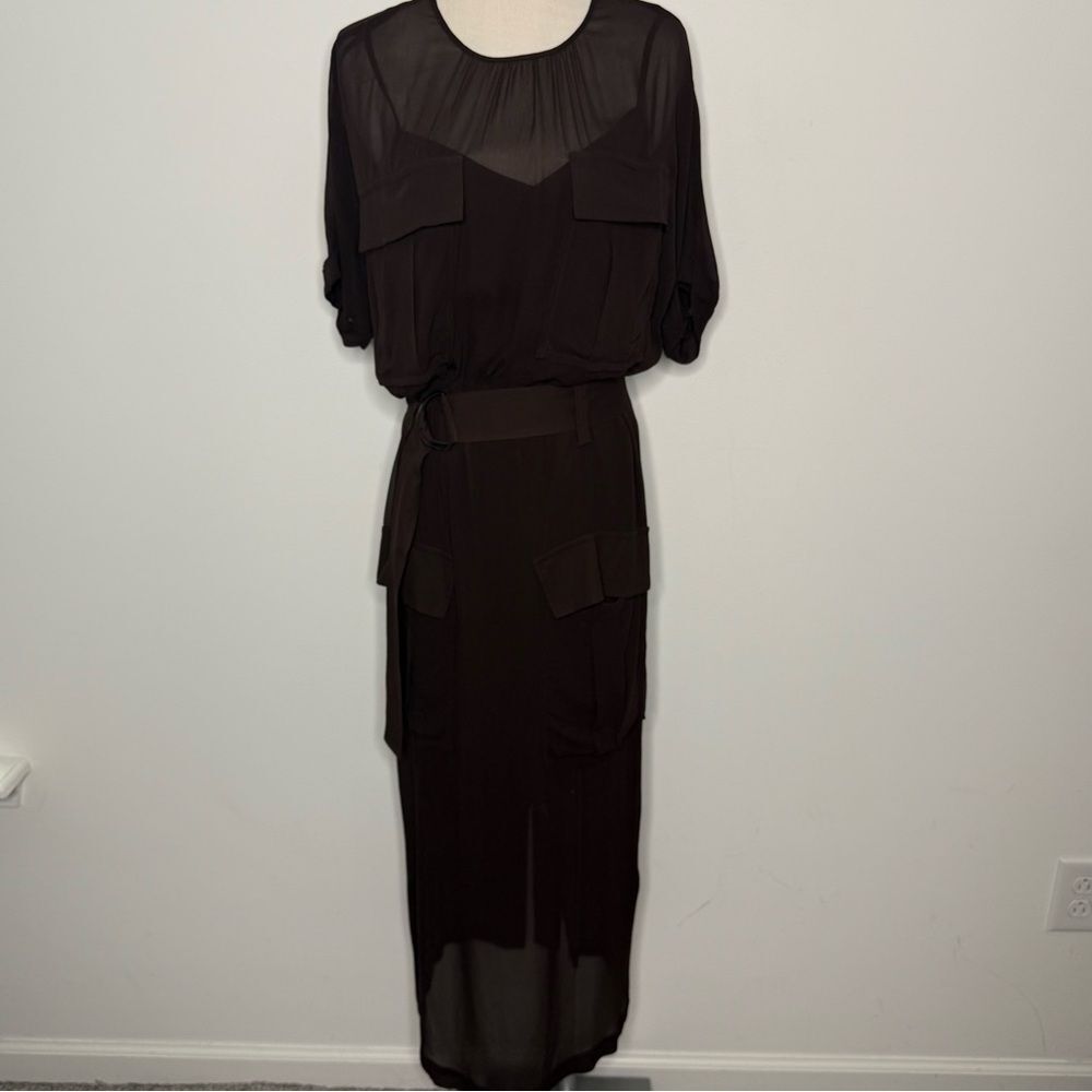 REISS Essie Sheer Belted Dress 2